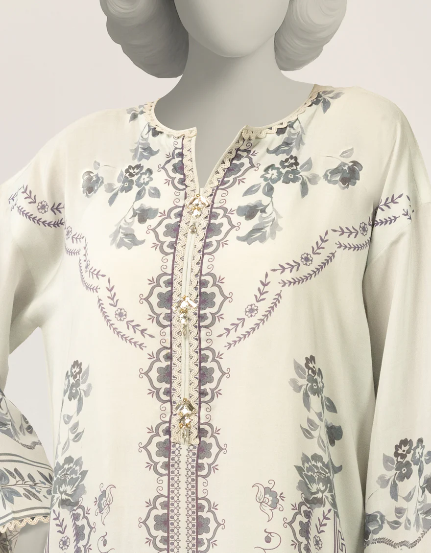 BLUE MAPLE SILK 2PC STITCHED | JLAWN-S-JST-26-2372/S IMPRESSIONS-02 - Image 3
