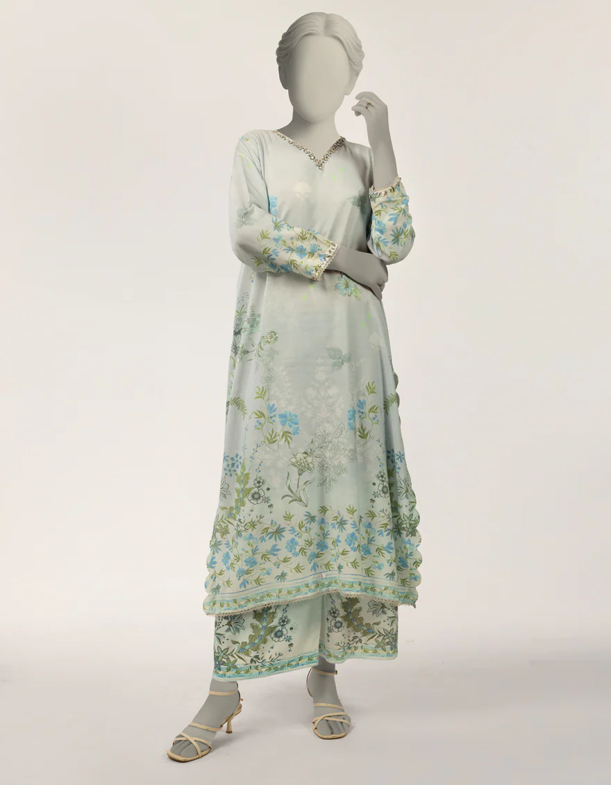 BLUE MAPLE SILK 2PC STITCHED | JLAWN-S-JST-26-2374/S IMPRESSIONS-04 - Image 4