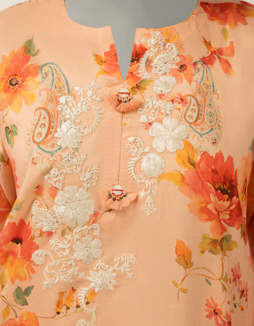 PEACH LAWN 2PC STITCHED | JLAWN-S-JST-26-2379/S BOLD FLORA-01 - Image 3
