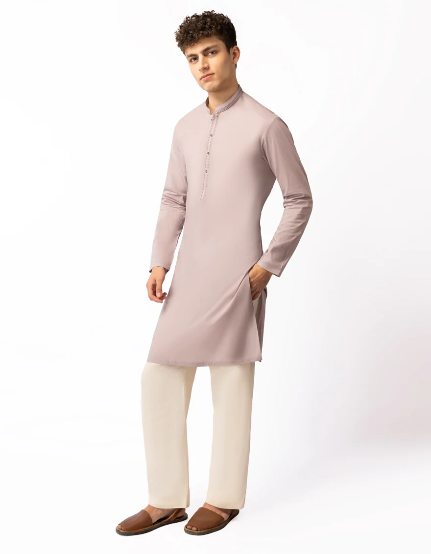 LILAC COTTON KURTA | JTK-A-42085/S26/JJ10827-SF