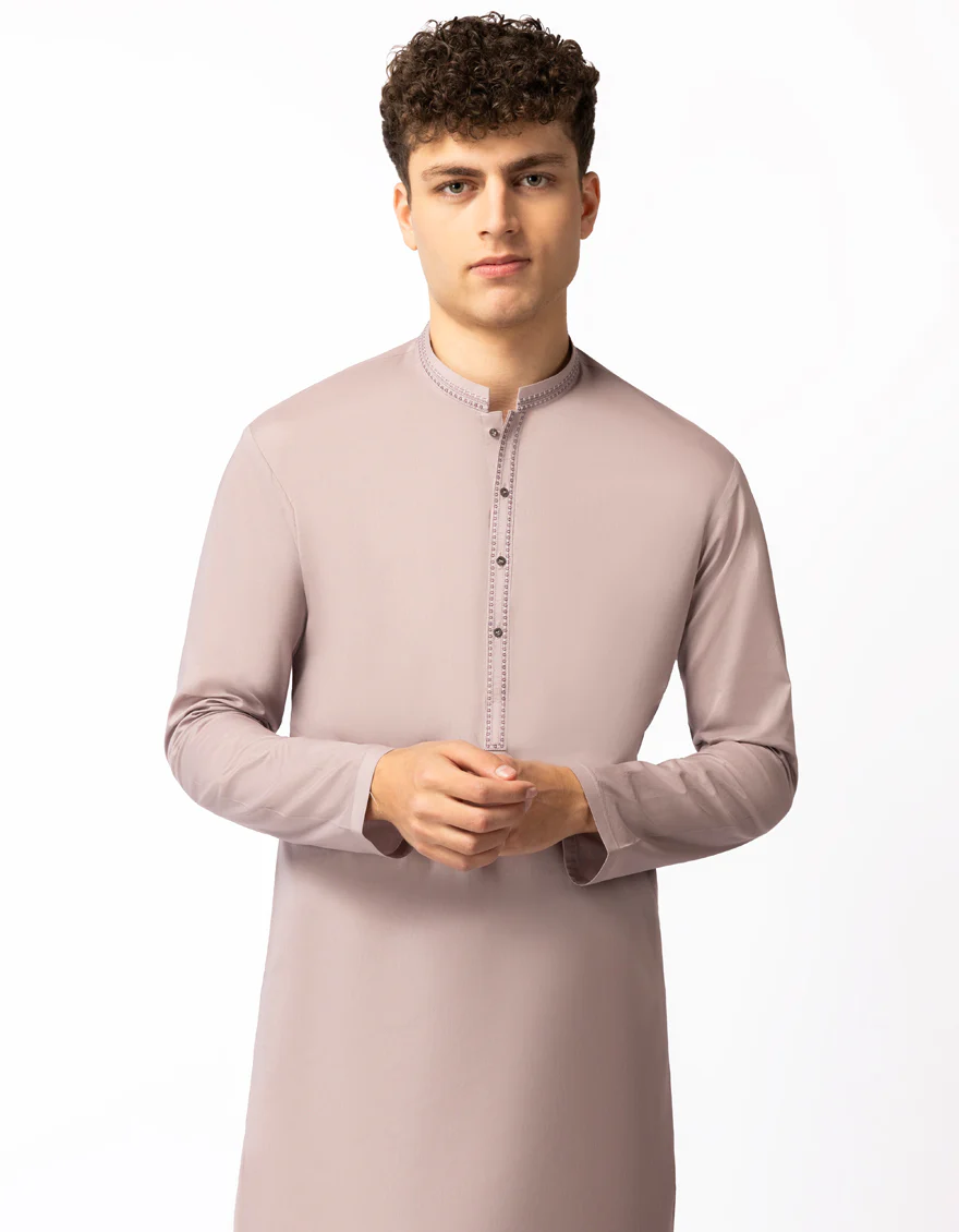 LILAC COTTON KURTA | JTK-A-42085/S26/JJ10827-SF - Image 2