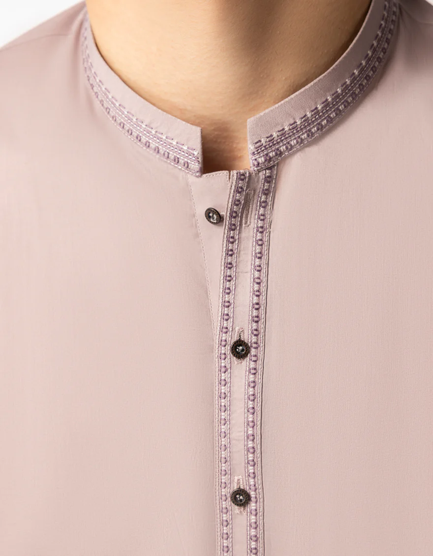 LILAC COTTON KURTA | JTK-A-42085/S26/JJ10827-SF - Image 3