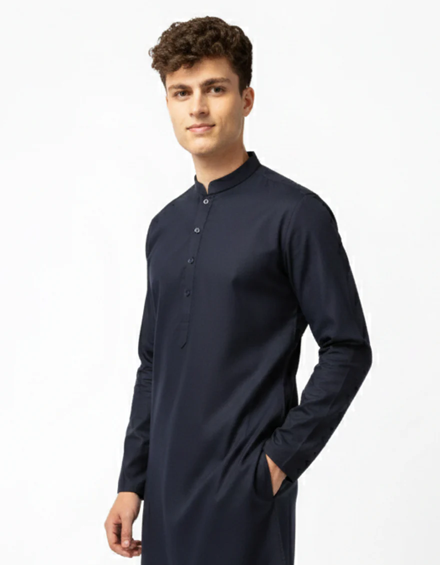 NAVY BLUE KURTA TROUSERS | JTKP-A-47702-AP/S25/JJ9771-PN - Image 2