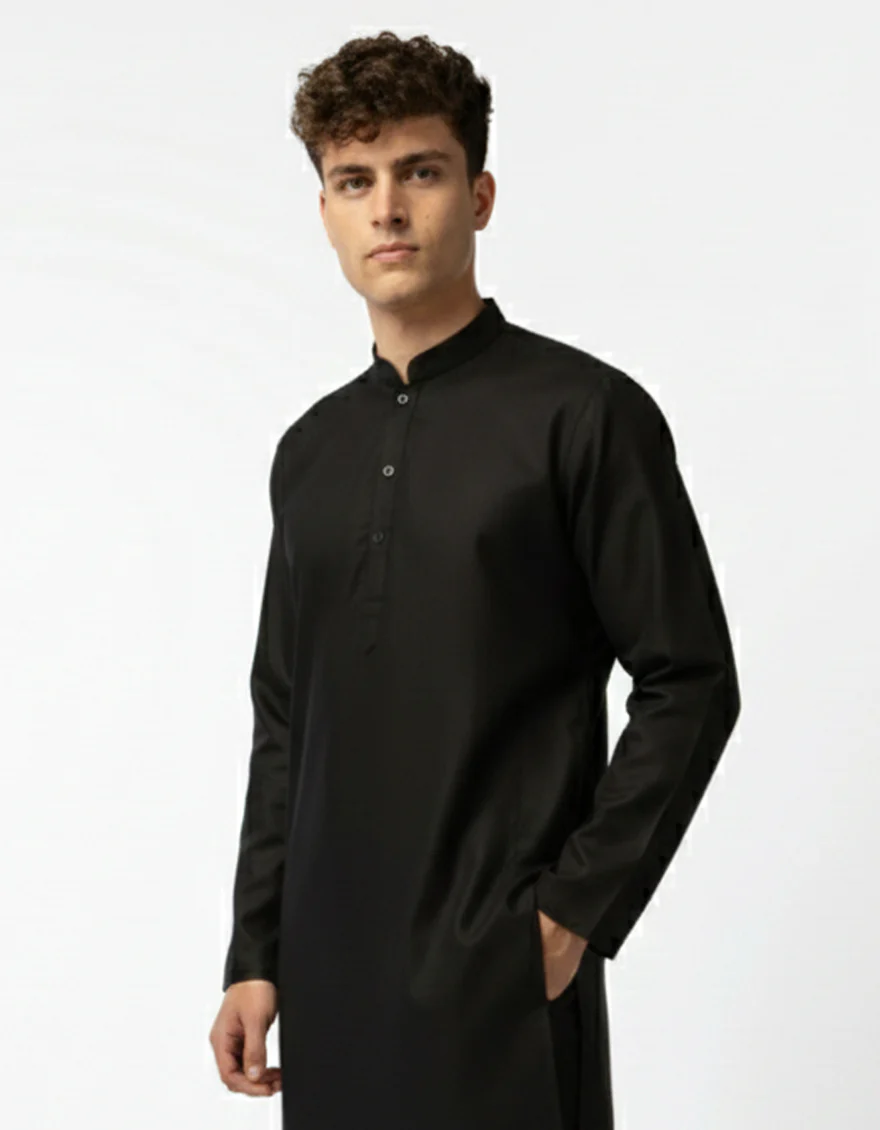 BLACK KURTA TROUSERS | JTKP-A-47703-AP/S25/JJ9773-PN - Image 2