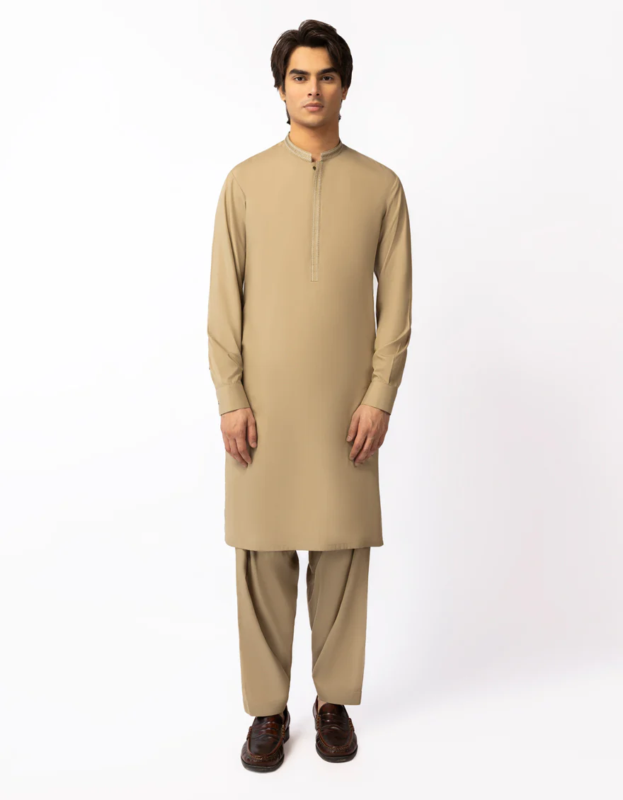 OLIVE KAMEEZ SHALWAR | JTKS-A-42041/S26/JJ10376-SF - Image 3