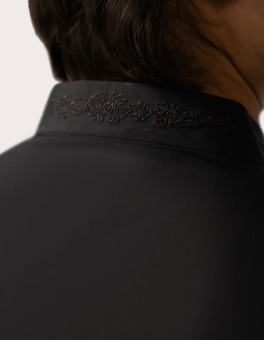 BLACK KAMEEZ SHALWAR | JTKS-A-42049/S25/JJ10376-SF - Image 4