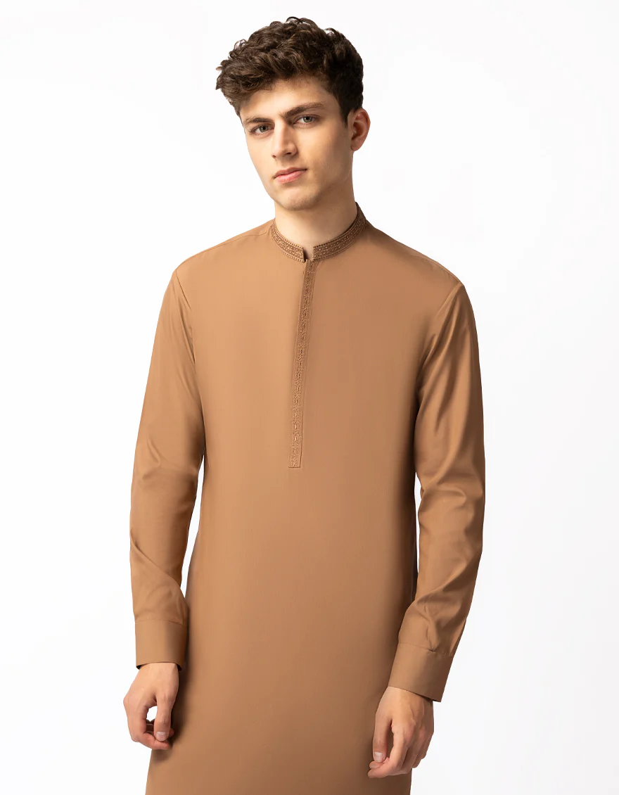 LIGHT BROWN KAMEEZ SHALWAR | JTKS-A-42050/S26/JJ10376-SF - Image 2