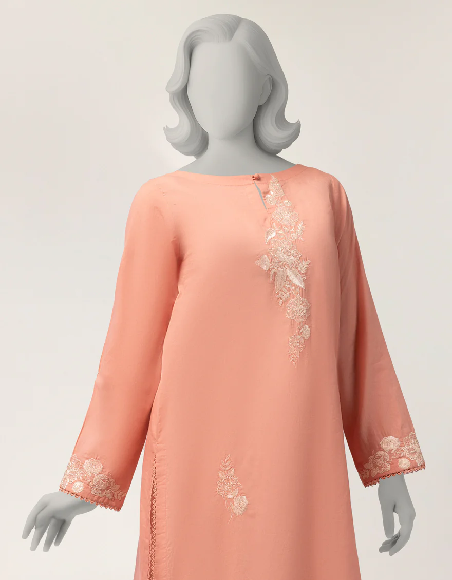 PEACH LAWN KURTI | JYGK-S-JTS-26-4125 FB/BLOSSOM-01 - Image 2