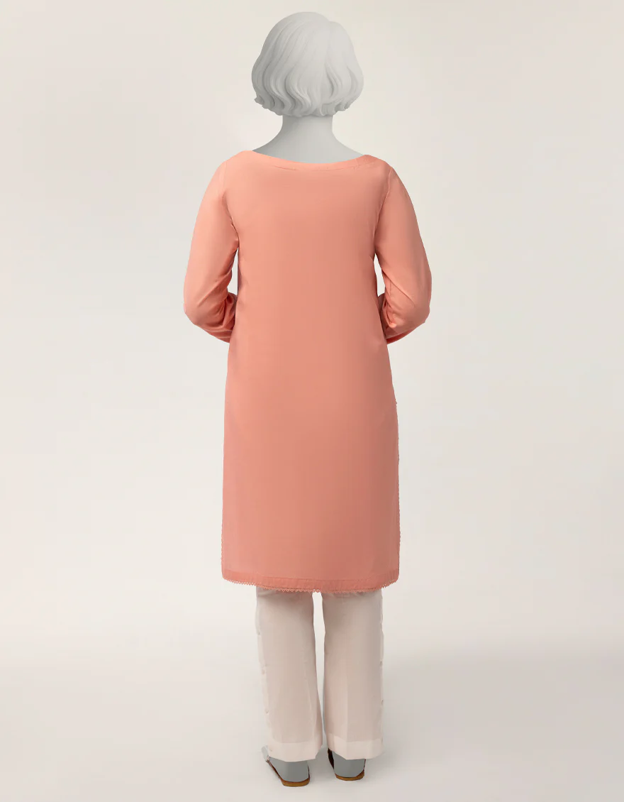 PEACH LAWN KURTI | JYGK-S-JTS-26-4125 FB/BLOSSOM-01 - Image 3