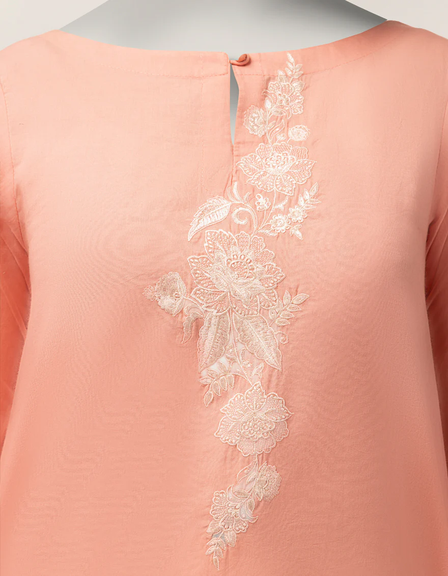 PEACH LAWN KURTI | JYGK-S-JTS-26-4125 FB/BLOSSOM-01 - Image 4