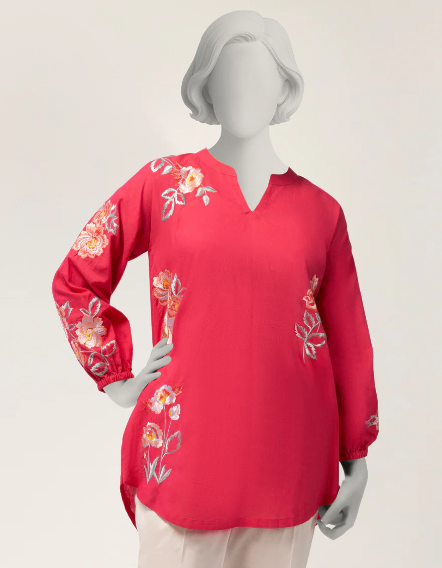 PINK LAWN KURTI | JYGK-S-JTS-26-4128 FB/BLOSSOM-04 - Image 3