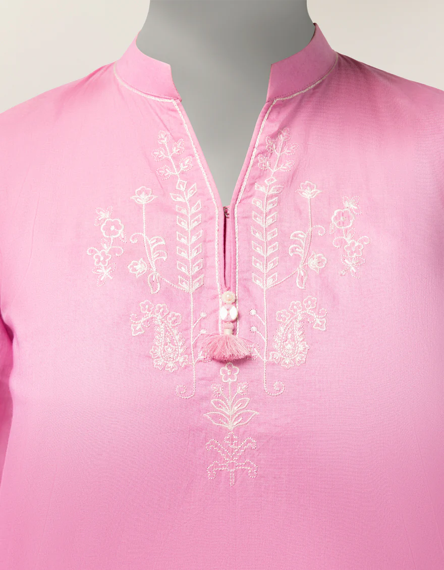 PINK LAWN KURTI | JYGK-S-JTS-26-4129 FB/PASTALE-01 - Image 3