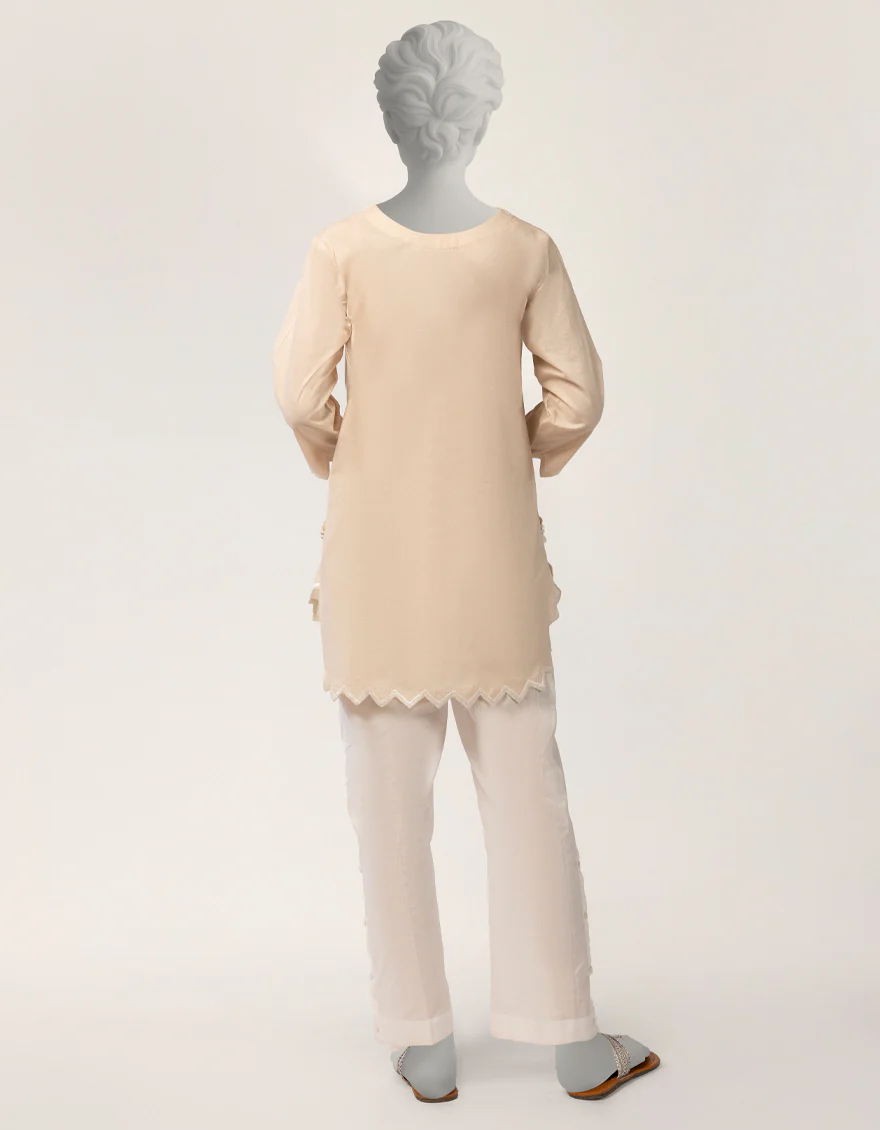 BEIGE LAWN KURTI | JYGK-S-JTS-26-4130 FB/PASTALE-02 - Image 2