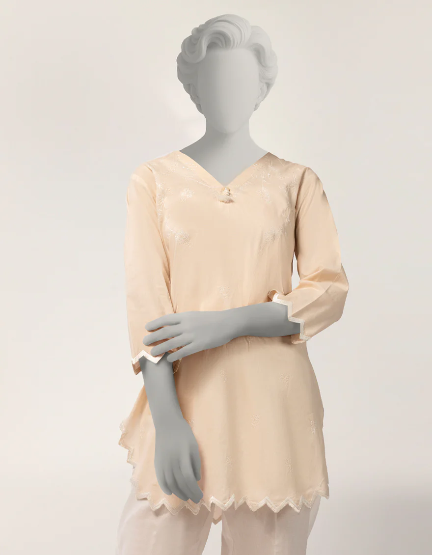 BEIGE LAWN KURTI | JYGK-S-JTS-26-4130 FB/PASTALE-02 - Image 3