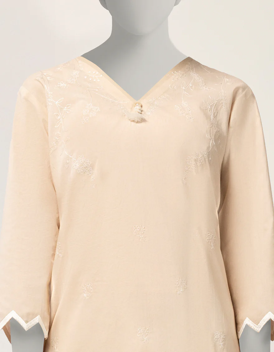 BEIGE LAWN KURTI | JYGK-S-JTS-26-4130 FB/PASTALE-02 - Image 4