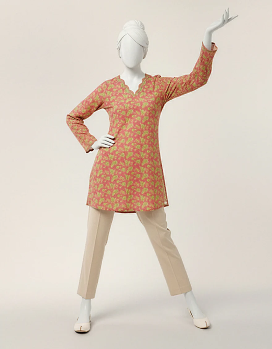 PINK LAWN KURTI | JYGK-S-JTS-26-4135 FB/MINIMAL-LUXE-3