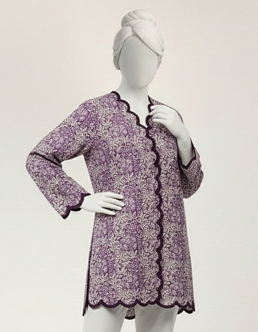 PURPLE LAWN 3PC STITCHED | JYGK-S-JTS-26-4138 FB/PALM-02 - Image 2
