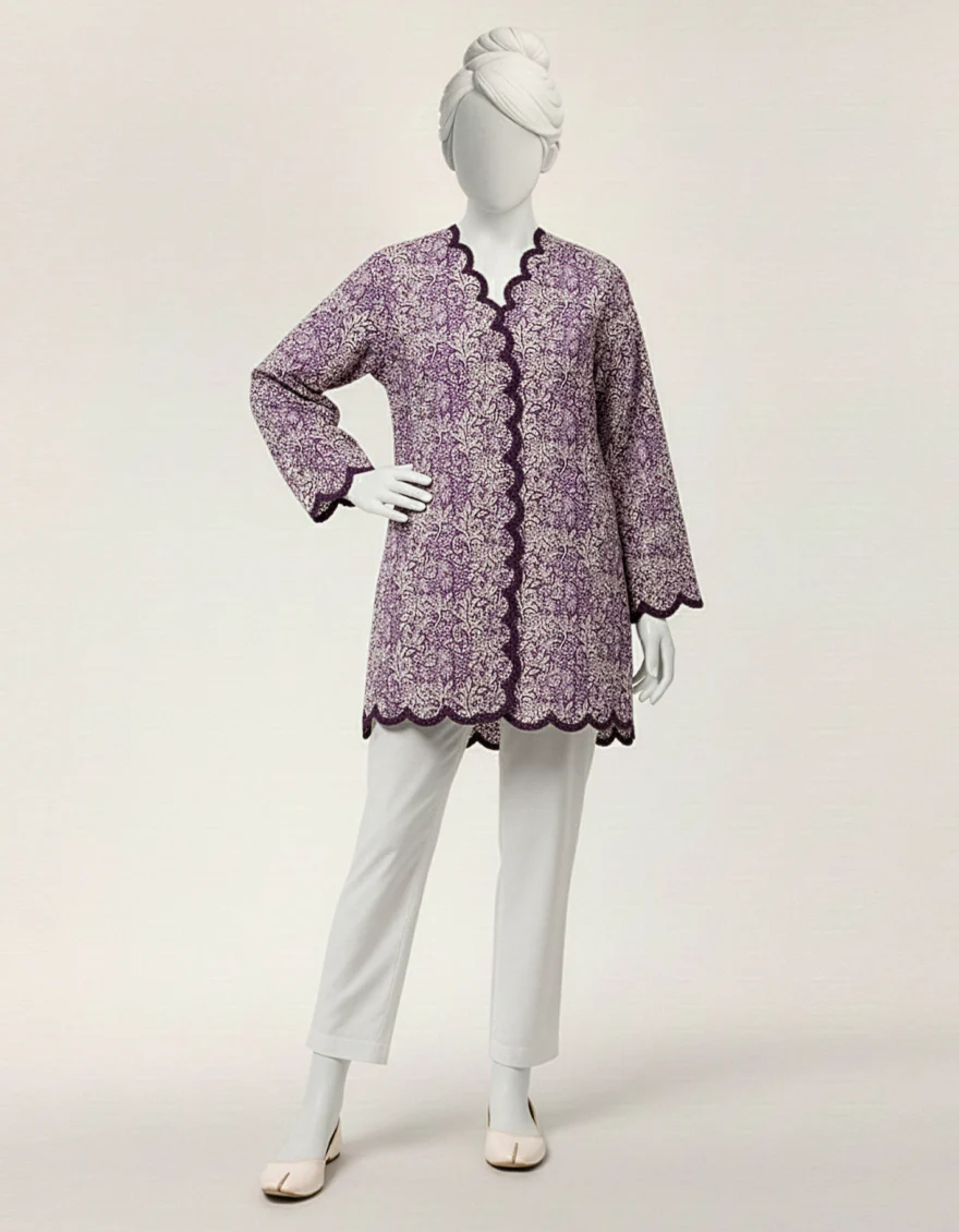 PURPLE LAWN 3PC STITCHED | JYGK-S-JTS-26-4138 FB/PALM-02 - Image 3