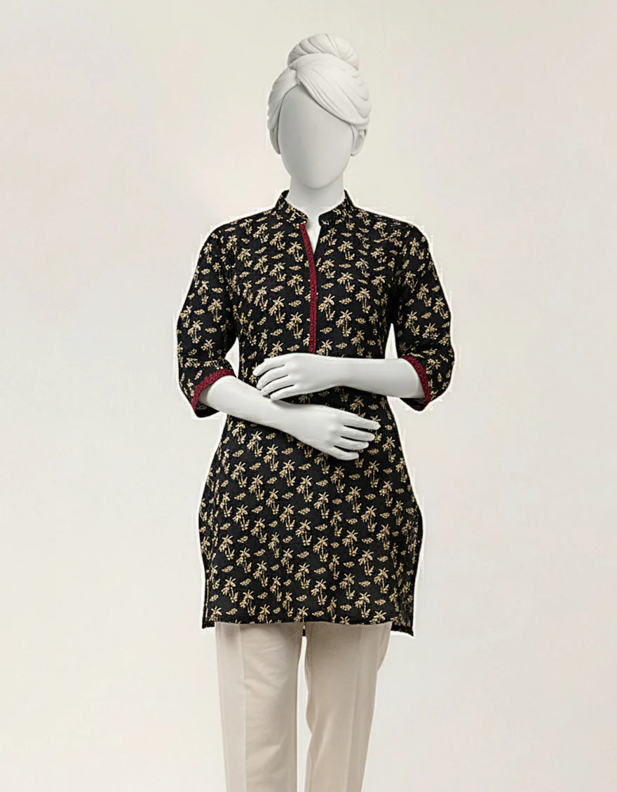 BLUE LAWN KURTI | JYGK-S-JTS-26-4140 FB/PALM-04 - Image 2