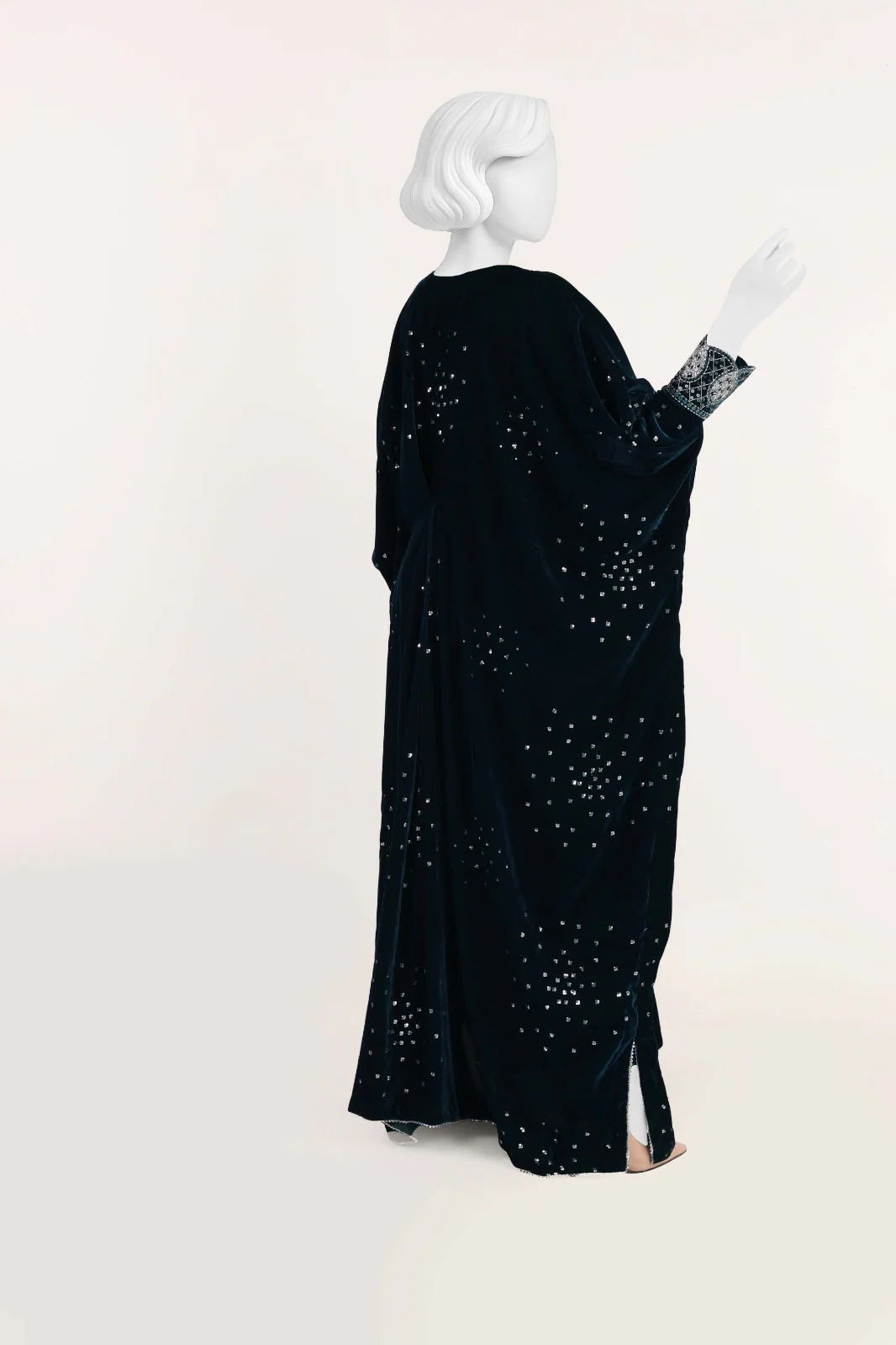 TEAL VELVET KURTI | PJLXS-991054 (PJLXS251054) - Image 2